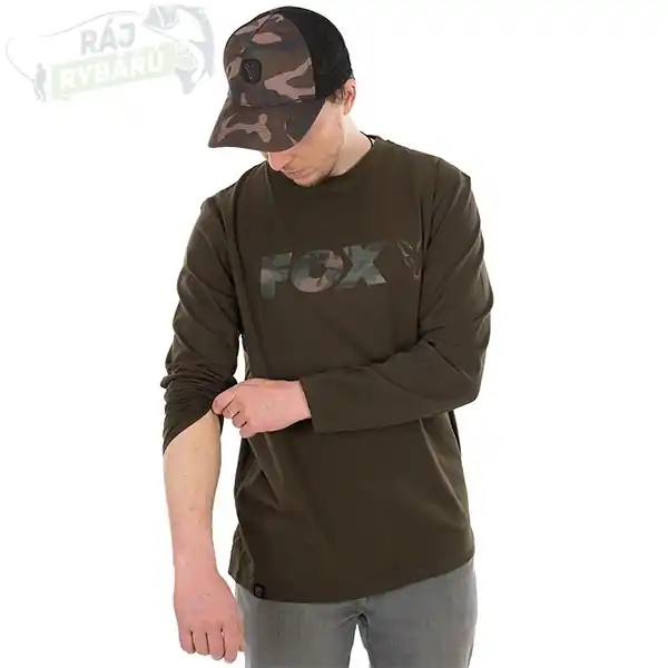 FOX - Triko Long Sleeve Khaki Camo T Shirt Poslední Šance
