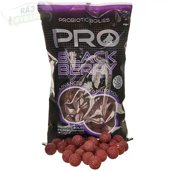Jen Po Omezenou Doba STARBAITS - Boilies Probiotic Pro Blackberry (jahoda a černý rybíz) 1kg