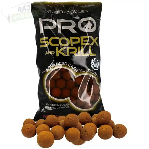 STARBAITS - Boilies Probiotic Scopex & Krill (scopex a kril) 1kg Top Prodej