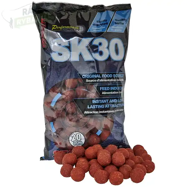 Nízká Cena STARBAITS - Boilies SK30 (oliheň a krill) 1kg
