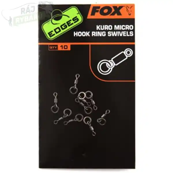 FOX - Malé obratlíky s kroužkem Edges Kuro Micro Hook Ring Swivels 10ks Nakupujte Hned