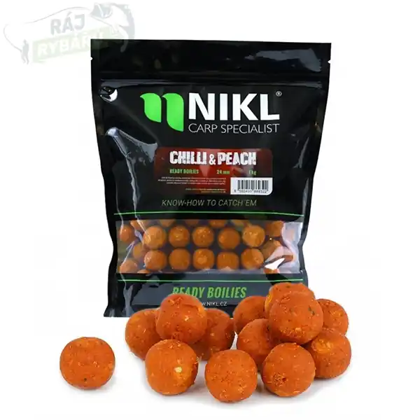 Zlevněný NIKL - Ready boilie Chilli & Peach