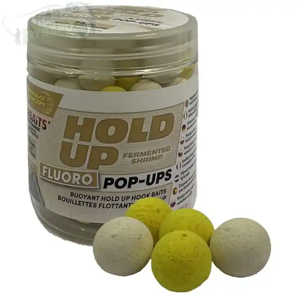 STARBAITS - Plovoucí Fluo Pop-up Boilies Hold Up Fermented Shrimp 80g Levný