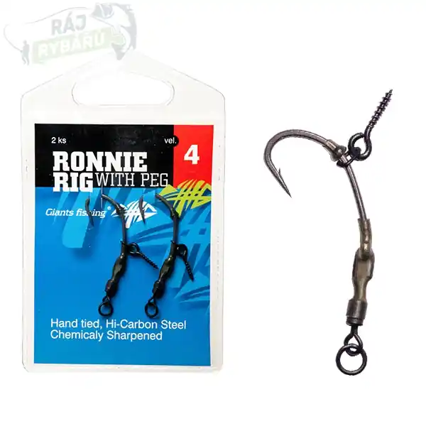 GIANTS FISHING - Kaprový návazec Ronnie Rig with Peg 2ks Nejlepší Volba