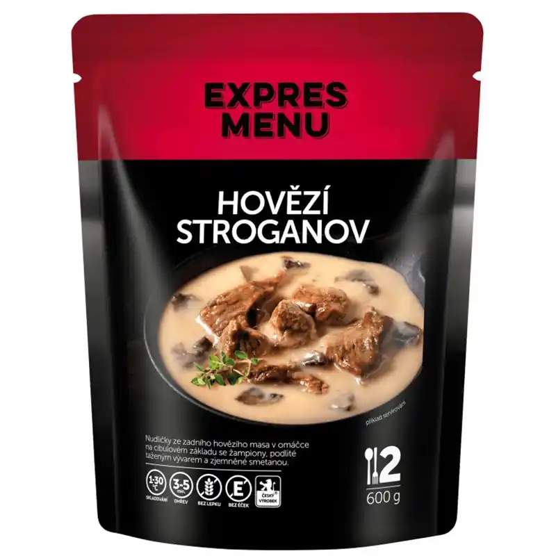 EXPRES MENU - Hovězí Stroganov - 2 porce (600g) Výhodná Nabídka