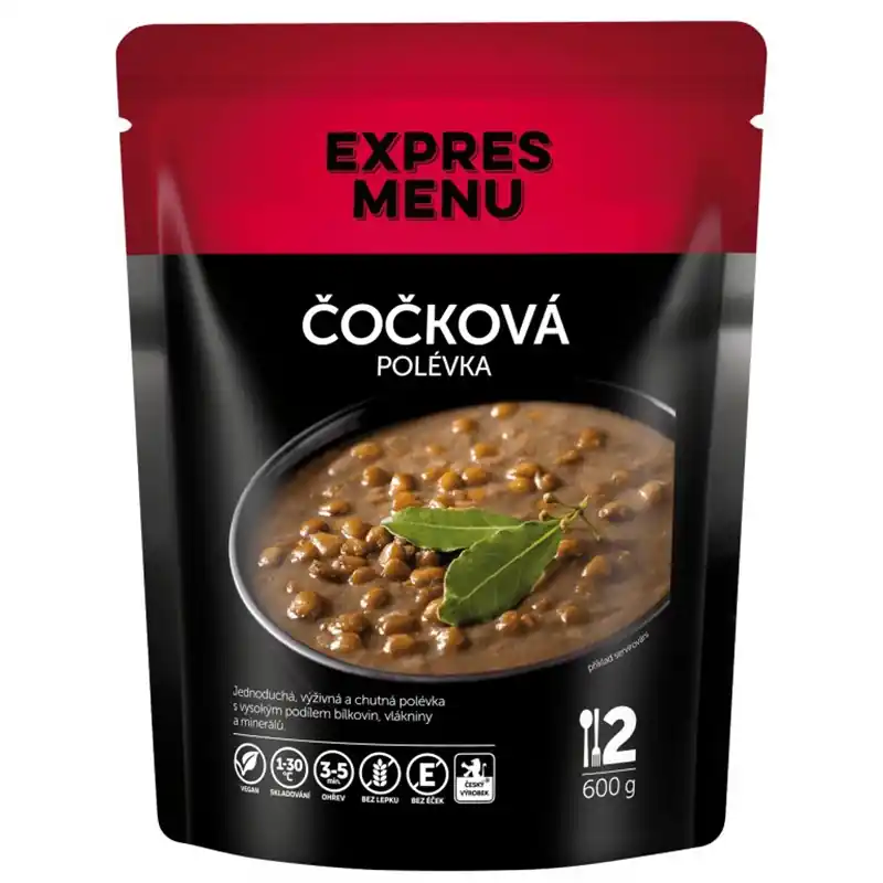 Nejprodávanější EXPRES MENU - Polévka Čočková - 2 porce (600g)