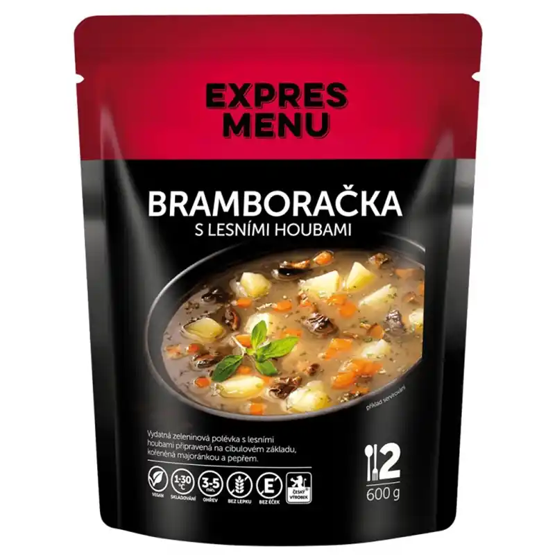 EXPRES MENU - Polévka Bramboračka s lesními houbami - 2 porce (600g) Vrácení Zdarma