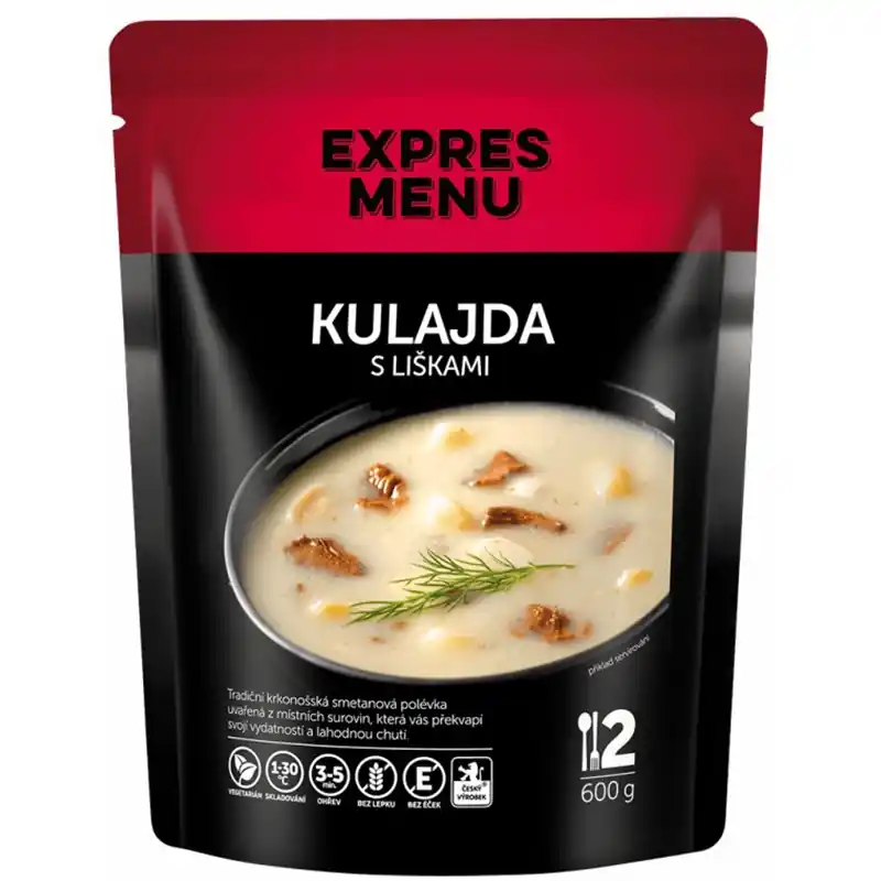 EXPRES MENU - Polévka Kulajda s liškami - 2 porce (600g) Levný