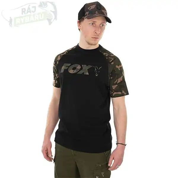FOX - Triko Raglan T Shirt Black Camo Must-Have
