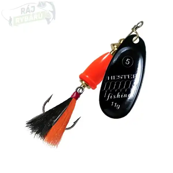 HESTER FISHING - Rotační třpytka Bell Fly Black Scales W Black/Orange Cenová Bomba