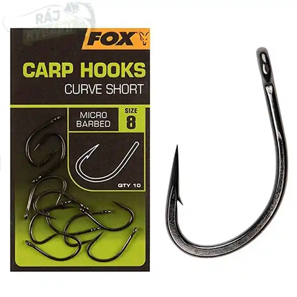 FOX - Háčky Carp Hook Curve Shank Short 10ks Tovární Cena