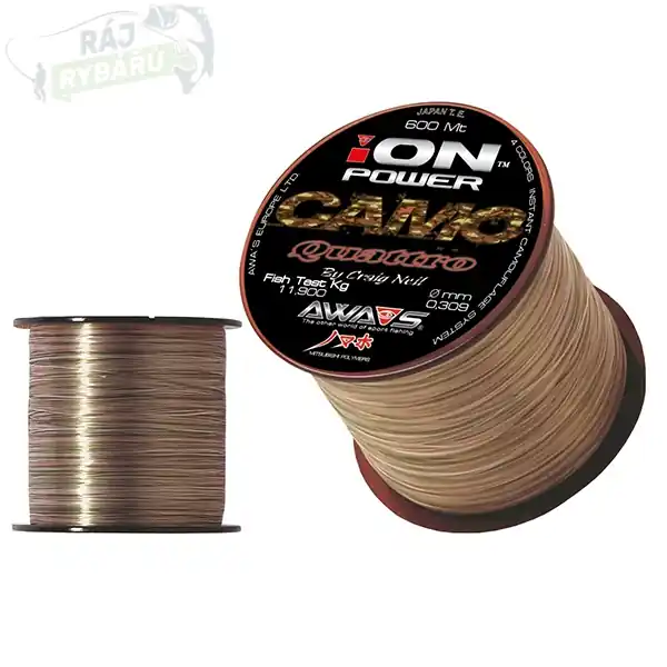 Značkový AWA’S - Vlasec Ion Power Camo Quattro 600m
