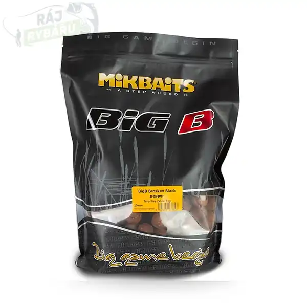 Must-Have MIKBAITS - Boilie BigB Broskev Black Pepper