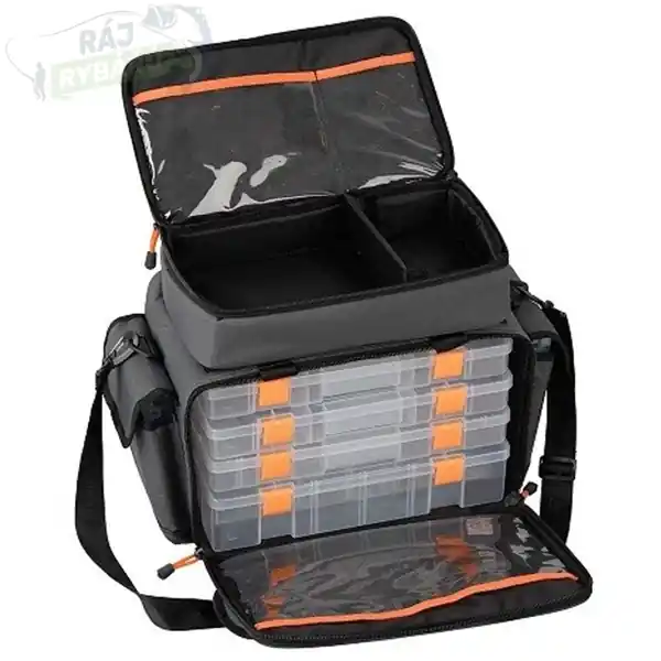 Akce SAVAGE GEAR - Taška na nástrahy Lure Bag L + 6 boxů (35x50x25cm)