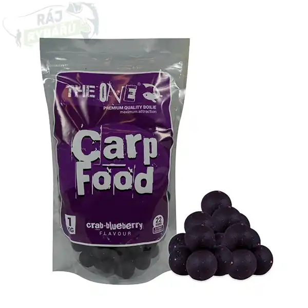 Cenový Hit THE ONE - Rozpustné boilies Carp Food Purple 1kg 22mm