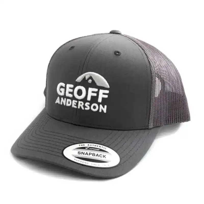 GEOFF ANDERSON - Kšiltovka SnapBack síťová s logem šedá Oblíbený