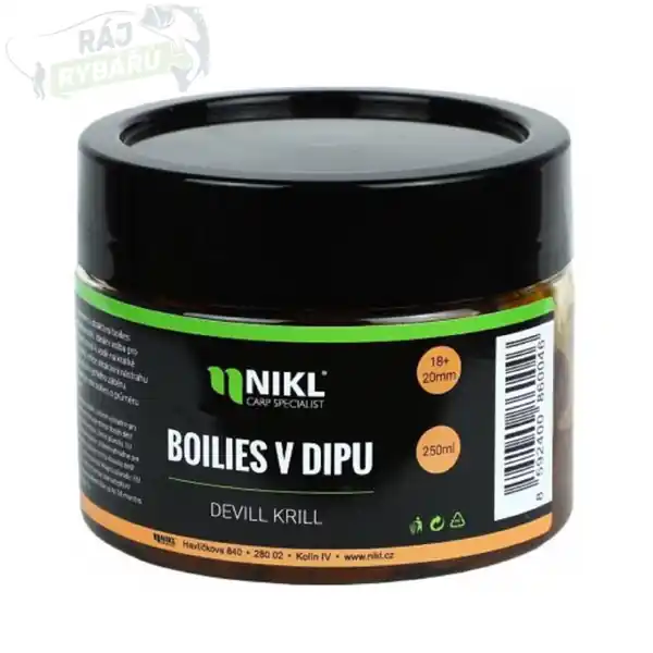 NIKL - Boilies v dipu 18/20mm 250g Vysoce Kvalitní