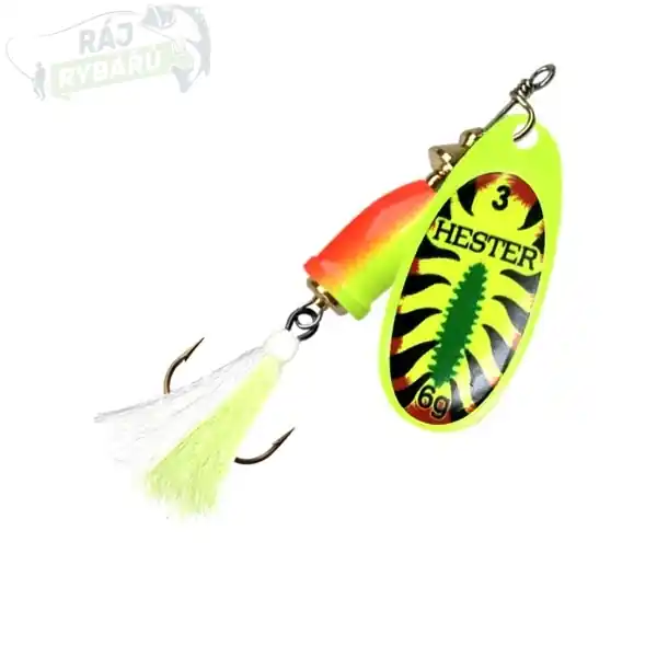 HESTER FISHING - Rotační třpytka Bell Fly Fire Shark W Green/White Omezená Nabídka