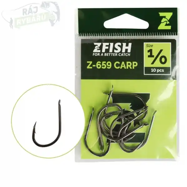 ZFISH - Háčky s lopatkou a protihrotem Carp Hooks Z-659 Nejlepší Volba