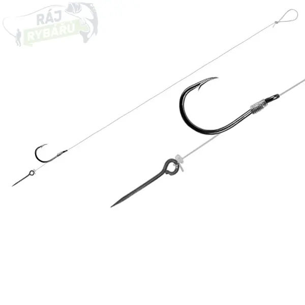 Finální Výprodej DELPHIN - Hotový feederový návazec Fluorocarbon Sting 6ks
