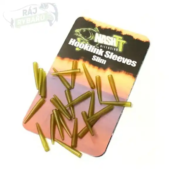 Sezónní Sleva NASH - Převleky Hooklink Sleeves Slim 25ks - VÝPRODEJ
