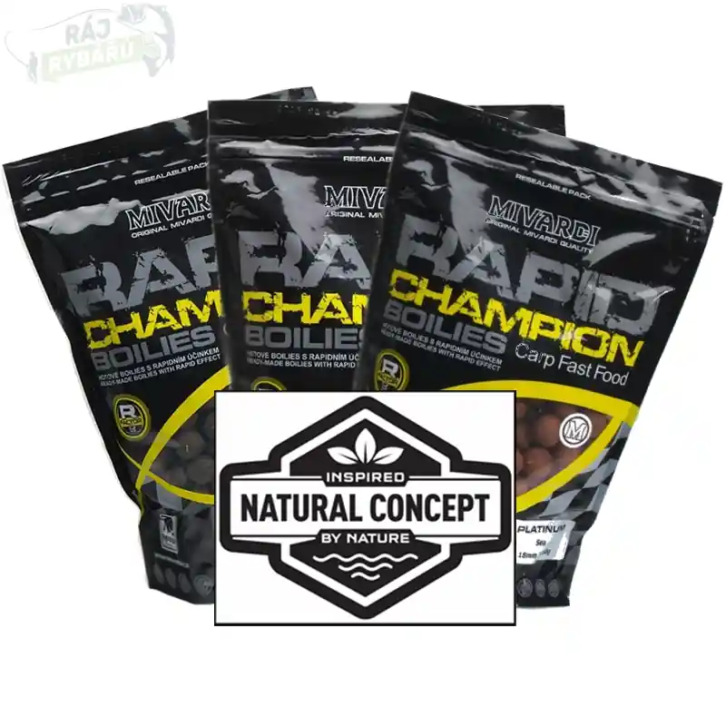 Jen Po Omezenou Doba MIVARDI - Boilies Rapid Champion Platinum 250g 16mm