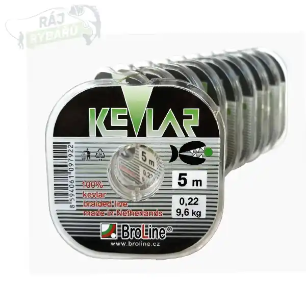 BROLINE - Pletená potápivá šňůra 100% Kevlar 5m Nová Kolekce