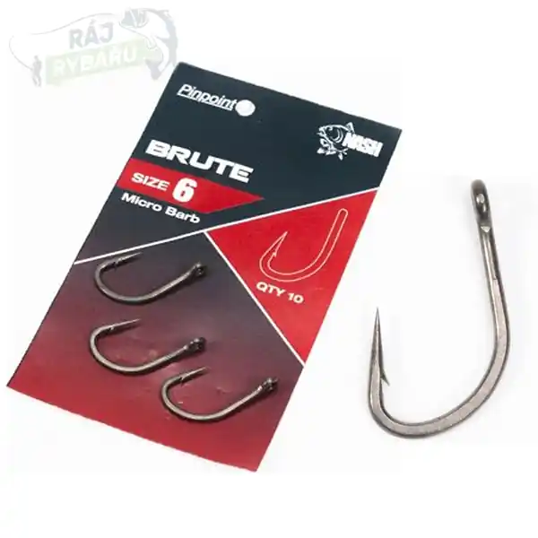 Vrácení Zdarma NASH - Háčky Pinpoint Brute Micro Barbed Hooks 10ks