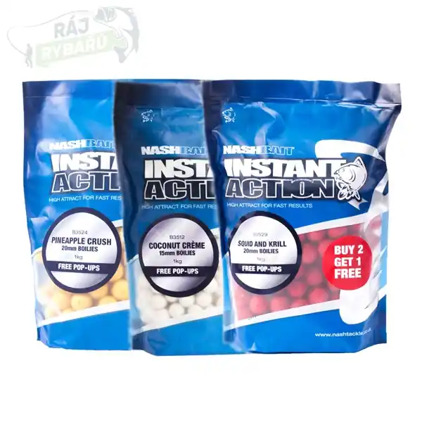 NASH - Boilies Instant Action 15mm 1kg Oblíbený