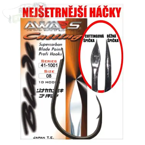 AWA’S - Háčky Cutting Blade 1001 Black Nickel 10ks Zlevněný
