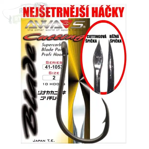 AWA’S - Háčky Cutting Blade 1053 Black Nickel 10ks Rychlé Dodání