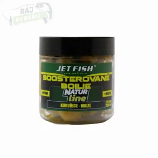 Horká Nabídka JET FISH - Boosterované boilies Natur Line Kukuřice 250ml 20mm