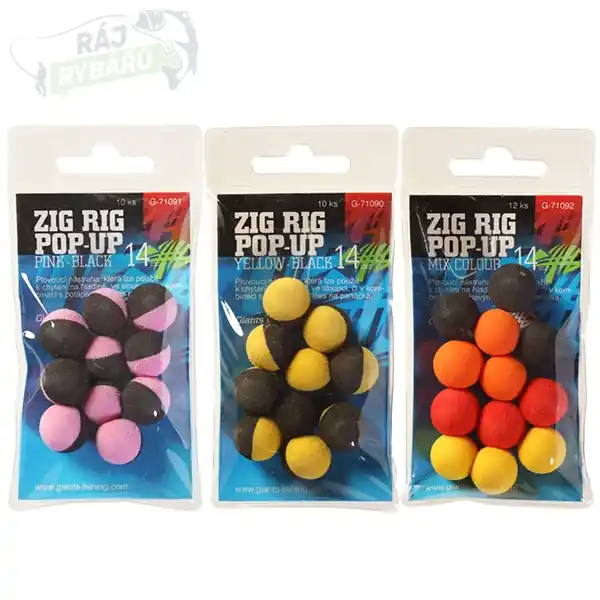 Sezónní Sleva GIANTS FISHING - Pěnové plovoucí boilie Zig Rig Pop-Up 10mm 10ks