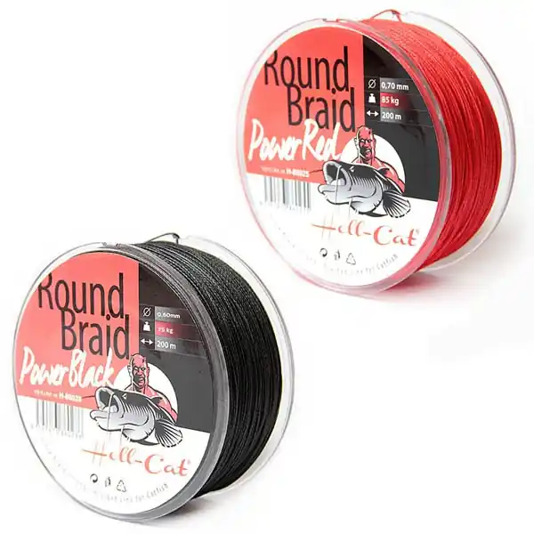 Omezená Nabídka HELL-CAT - Splétaná šňůra na sumce Round Braid Power 200m
