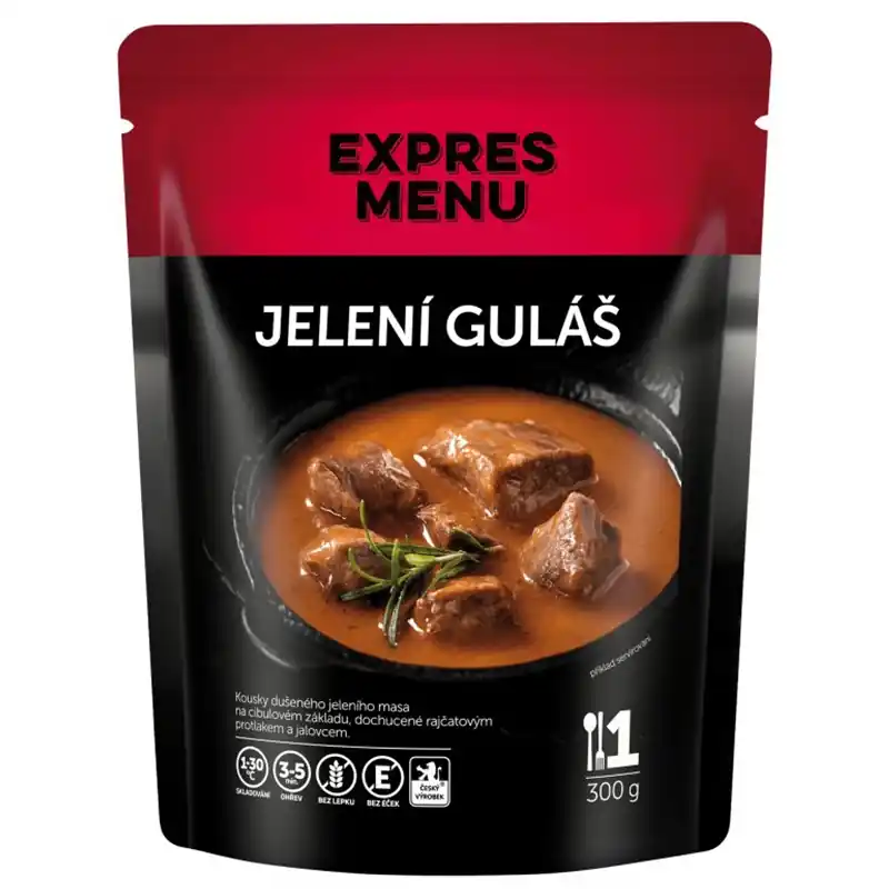 EXPRES MENU - Jelení guláš - 1 porce (300g) Rychlé Dodání