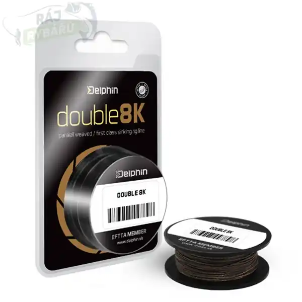 DELPHIN - Potápivá návazcová šňůra Double 8k Kamufláž 20m Víkendová Akce
