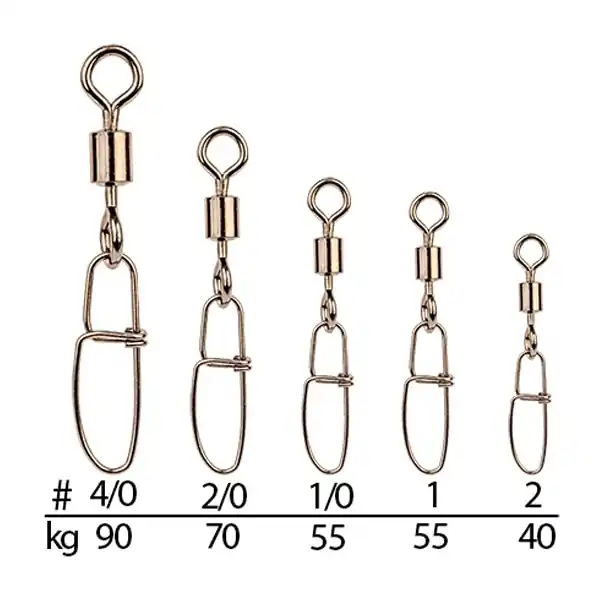 DELPHIN - Karabinka s obratlíkem Rolling Swivel with Crosslock Snap 10ks Značkový