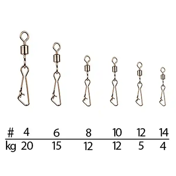DELPHIN - Karabinka s obratlíkem Rollings Swivel with Hooked Snap 10ks Odeslání Ihned