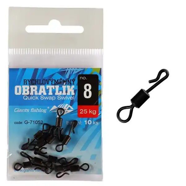 GIANTS FISHING - Rychlovýměnný obratlík Quick Swap Swivel 10ks Nejlepší Volba