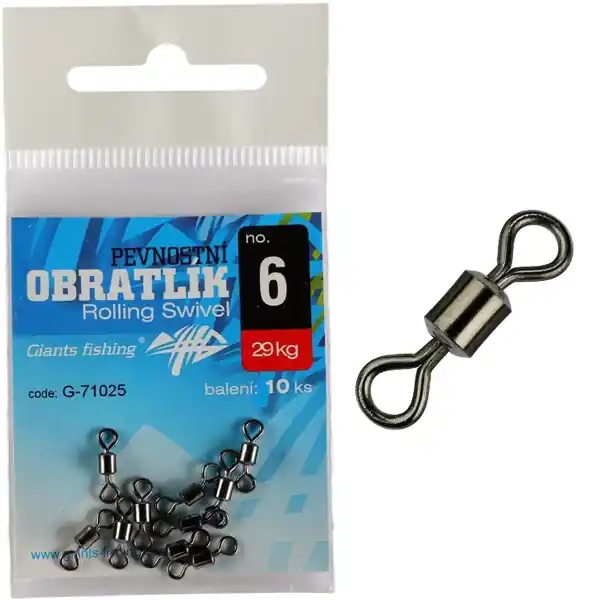 GIANTS FISHING - Pevnostní obratlík Rolling Swivel Vysoce Kvalitní