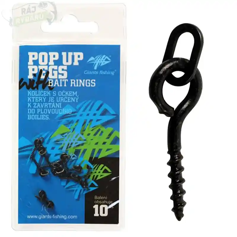 Originální GIANTS FISHING - Kolíček s očkem Pop Up Pegs with Bait Rings 10ks