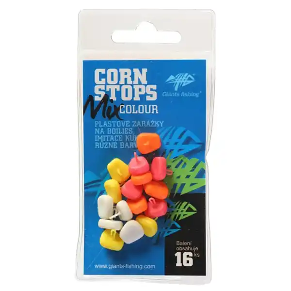 Poslední Šance GIANTS FISHING - Zarážky Corn Stops Mix Colour 16ks