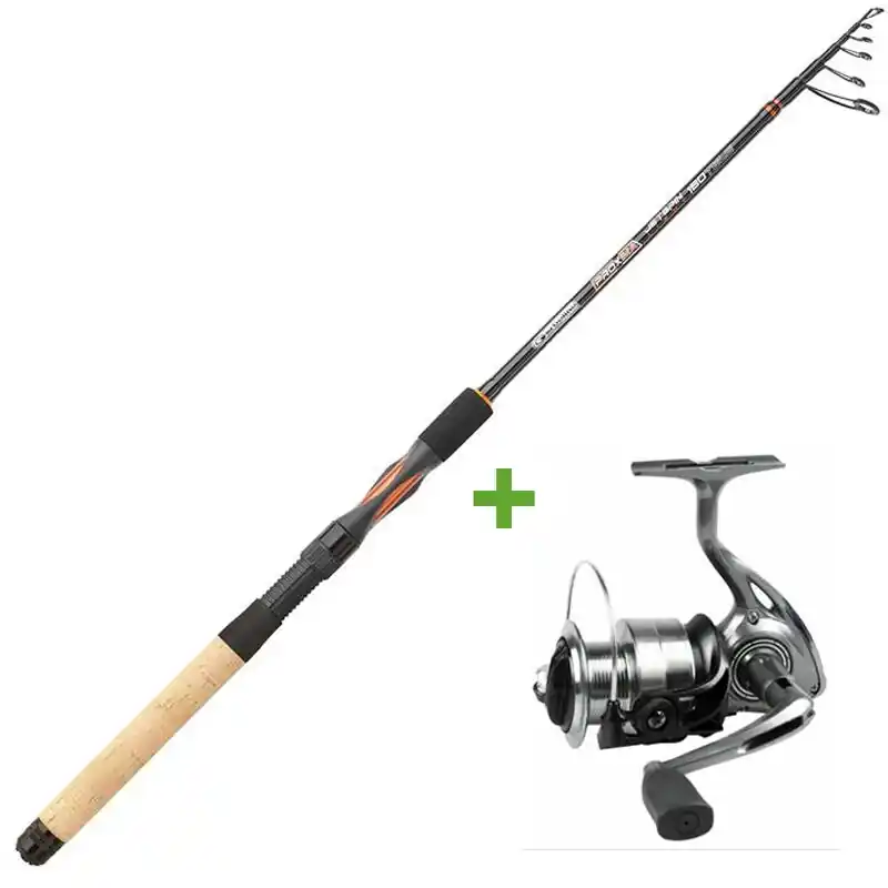 Výhodná Nabídka GARBOLINO - Přívlačový teleskopický set Proxima JetSpin L 1,8m 3-15g + naviják Strike 301FD
