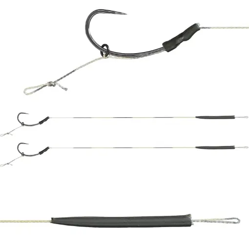 Originální Mikado Przypon Blow Back Rig Coated Barbless rozm.2 25lb 23cm
