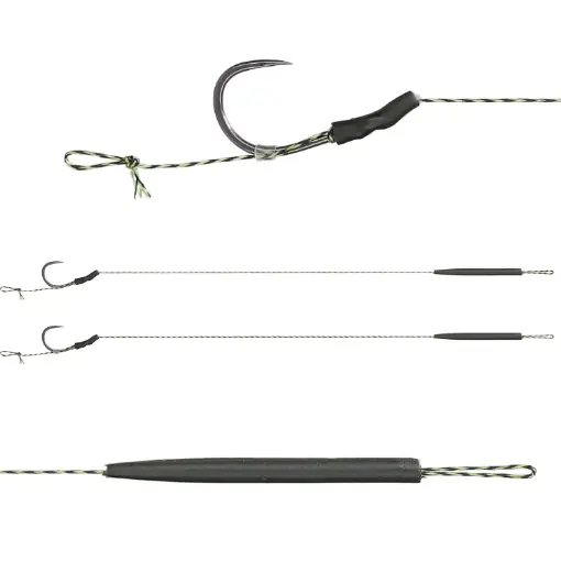 Jen Po Omezenou Doba Mikado Bas de ligne Classic Rig Pro Barbless taille 4 25lb 23cm