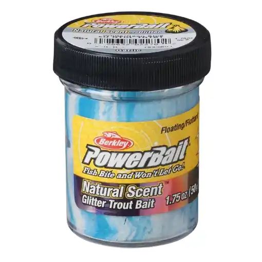 Berkley Powerbait NTGL Garlic White/Blue Glitter Dokud Zásoby Vydrží