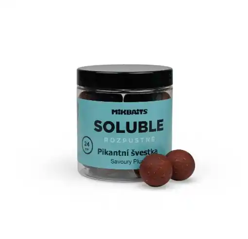 Dokud Zásoby Vydrží Mikbaits Soluble Boilies Spicy Plum 24mm 250ml