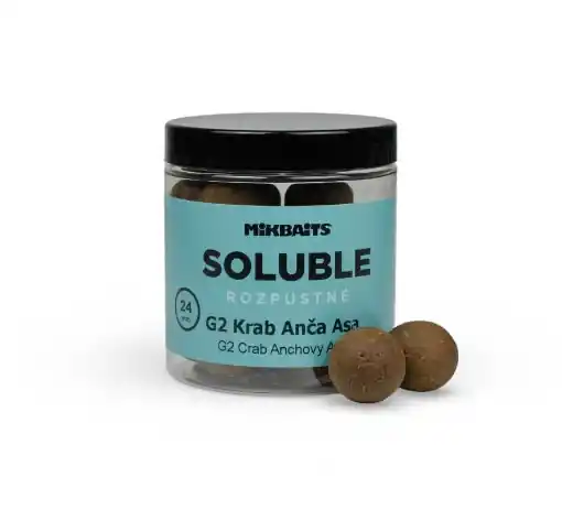 Speciální Cena Mikbaits Soluble Boilies G2 Krabbe Sardelle Asa 24mm 250ml