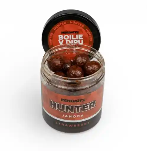 Mikbaits Hunter Kulki w dipie Truskawka 20mm 250ml Pouze Dnes