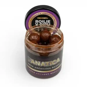 Výhodná Nabídka Mikbaits Fanatica Gedippte Boilies Krabbe Sardelle Mango 16mm 250ml